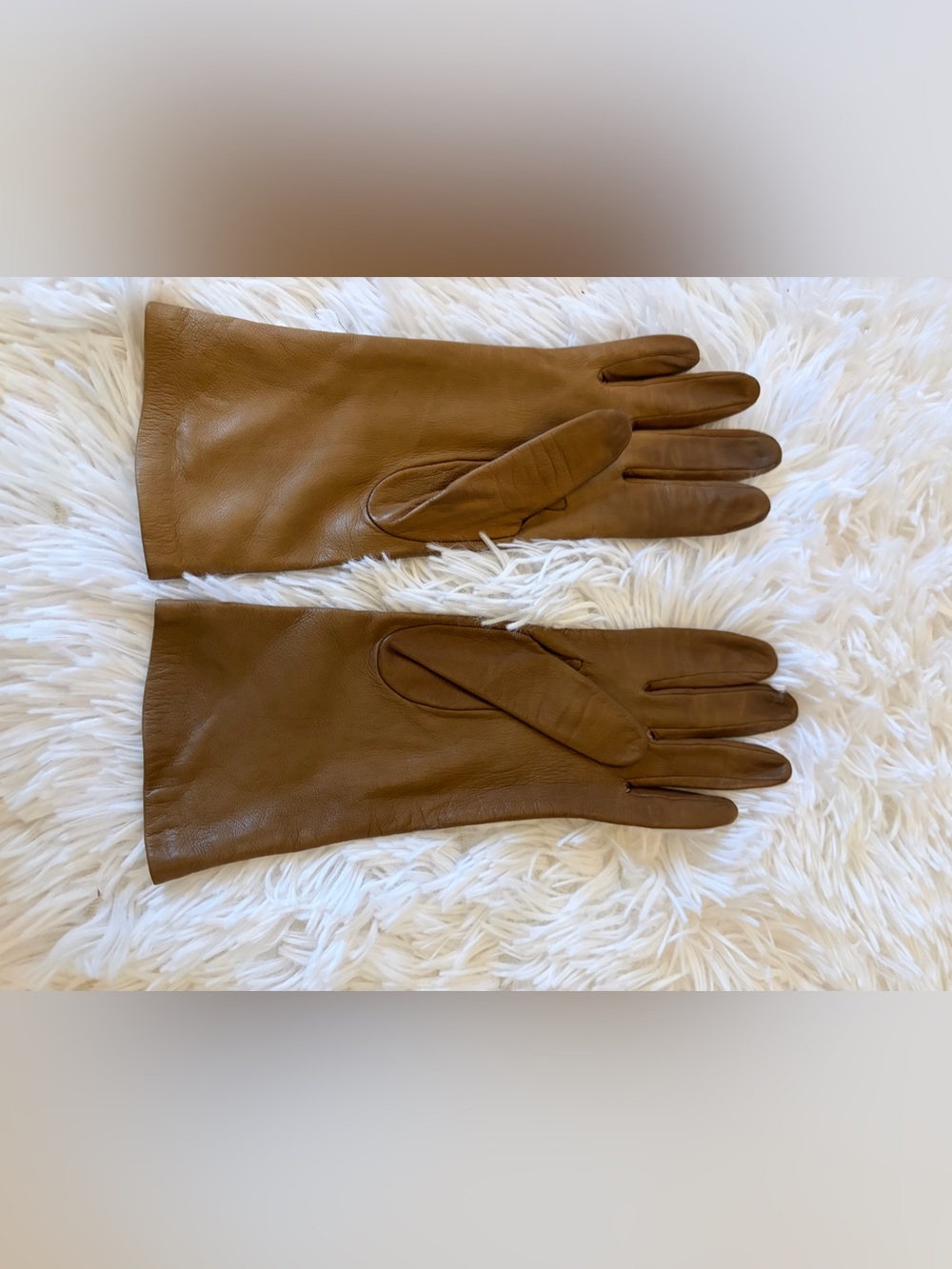 Vintage Stetson Womens Size 7 Mirakle Kid Leather Gloves Brown Long Made Italy